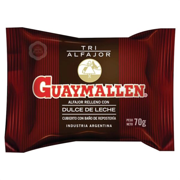 GUAYMALLEN ALFAJOR TRIPLE NEGRO 70G - BULTO X 24