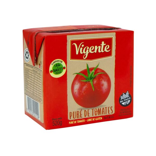 PURE DE TOMATE VIGENTE X 520 GR - BULTO X 12