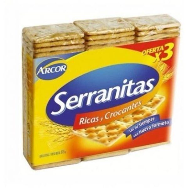 GALLETITA (AGUA) SERRANITAS TRI-PACK