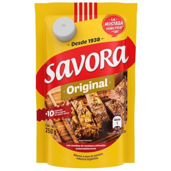 MOSTAZA SAVORA 250 GR - BULTO X 12