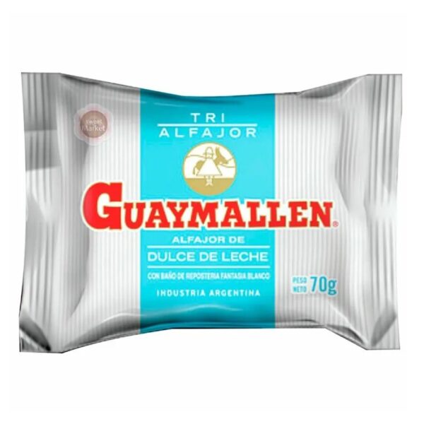 GUAYMALLEN ALFAJOR TRIPLE BLANCO 70G - BULTO X 24