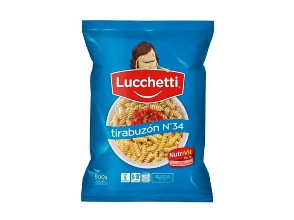 FIDEOS LUCCHETTI TIRABUZON N°34 500G - BULTO X 15