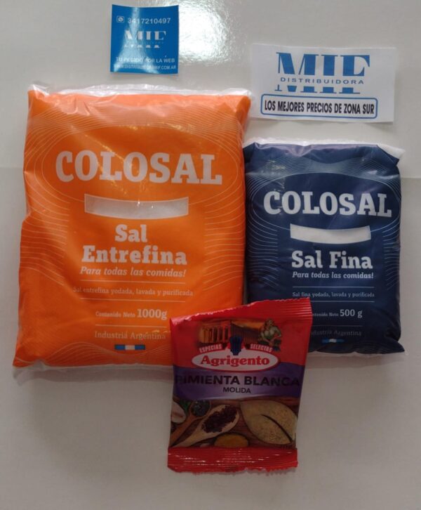 SAL COLOSAL ENTREF Y FINA + PIMIENTA BLANCA