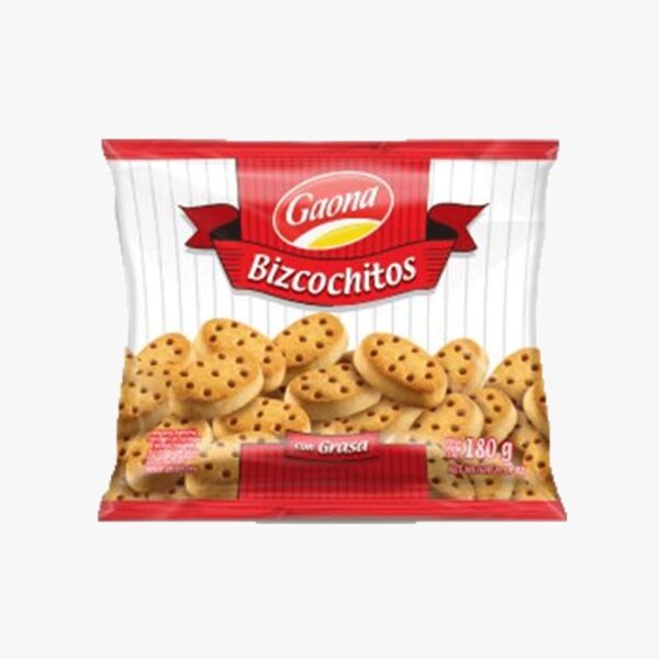 GAONA BIZCOCHO SALADOS 180G - BULTO X 24