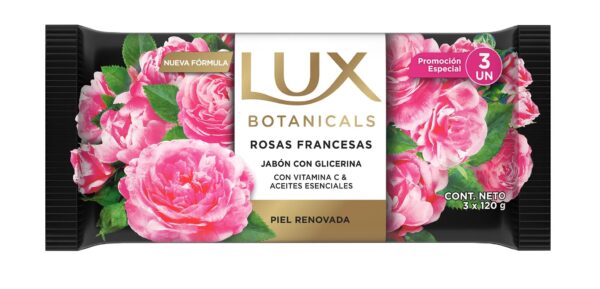JABON LUX ROSAS FRANCESAS 3 X 120G - BULTO X 24