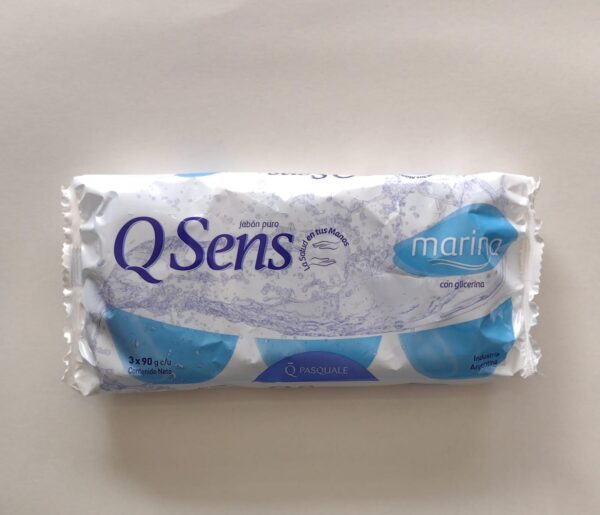 Q-SENS JABON TOCADOR 3X90G MARINO