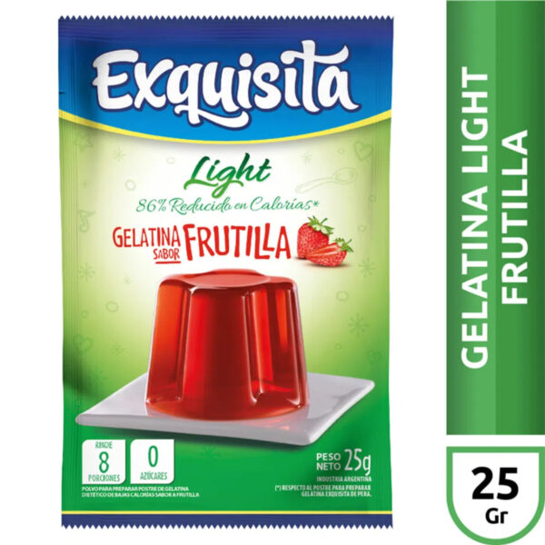 GELATINA EXQUISITA FRUTILLA LIGHTX 25G