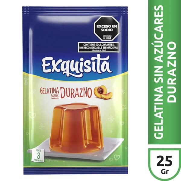 GELATINA EXQUISITA DURAZNO LIGHTX 25G - BULTO X 15