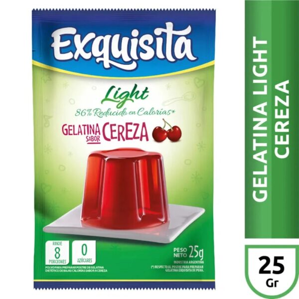 GELATINA EXQUISITA CEREZA LIGHTX 25G
