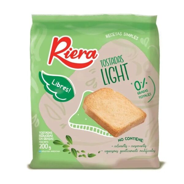 TOSTADAS RIERA LIGHT 200G - BULTO X 18