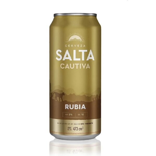 CERVEZA SALTA CAUTIVA RUBIA 473CC - BULTO X 6