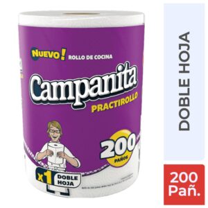 ROLLO DE COCINA CAMPANITA 200 PAÑOS - BULTO X 12