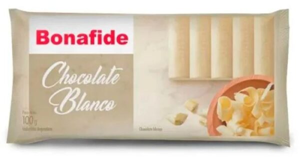 CHOCOLATE BLANCO BONAFIDE 100G - BULTO X 12