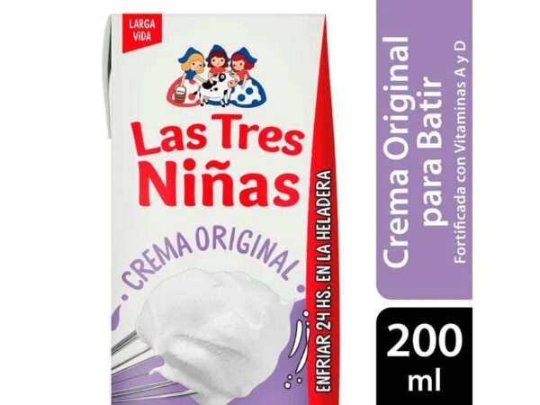 CREMA DE LECHE LAS TRES NIÑAS 200ML - BULTO X 12