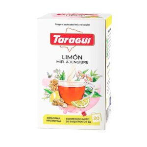TE TARAGUI LIMON-MIEL-JENGIBRE 20 SAQ. - BULTO X 6