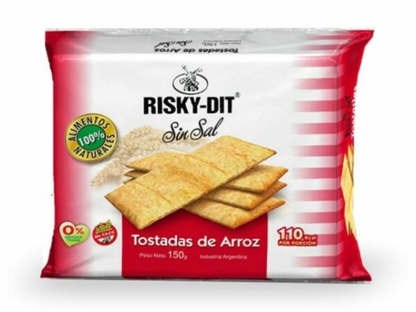 TOSTADAS DE ARROZ RISKY-DIT SIN SAL 150G