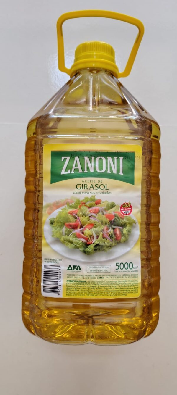 ACEITE ZANONI GIRASOL 5 L