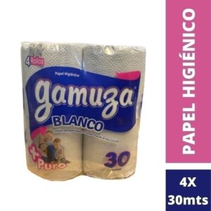 PAPEL HIGIENICO GAMUZA 4 X 30M - BULTO X 12