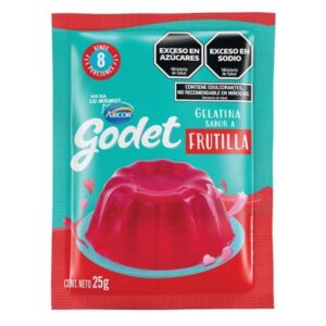 GELATINA GODET FRUTILLA 25 G
