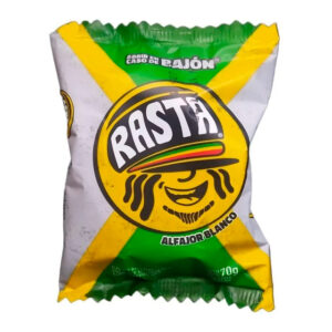 ALFAJOR RASTA BLANCO 70G - BULTO X 18