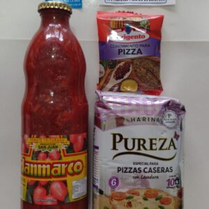 TOMATE TRITURADO + COND. PIZZA+ HARINA C/LEV