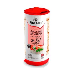 DISCOS DE ARROZ RISKY DIT SIN SAL 100 G - BULTO X 12