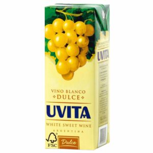 VINO TT UVITA BLANCO DULCE BRICK 1LT - BULTO X 12