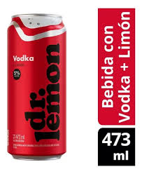 DR LEMON LATA VODKA 473CC