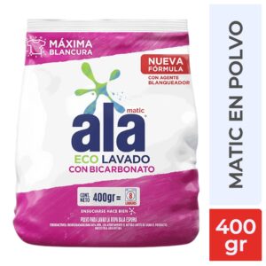 JABON EN POLVO ALA BICARBONATO MATIC 400 G - BULTO X 24