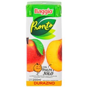 BAGGIO DURAZNO 200ML - BULTO X 18
