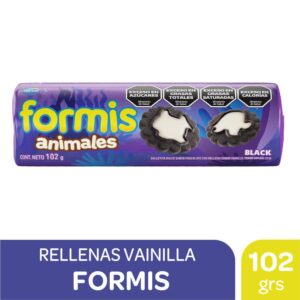 GALLETITAS FORMIS BLACK ANIMALES 102G - BULTO X 36