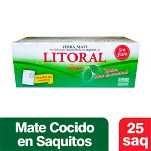 MATE COCIDO LITORAL 25 SAQ. BULTO X 10