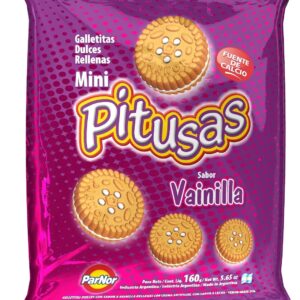 MINI PITUSAS VAINILLA 160 G - BULTO X 30