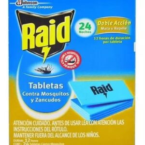 TABLETAS RAID REP X 24 NOCHES