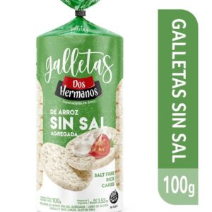 GALLETA DE ARROZ DOS HERMANOS SIN SAL X100G